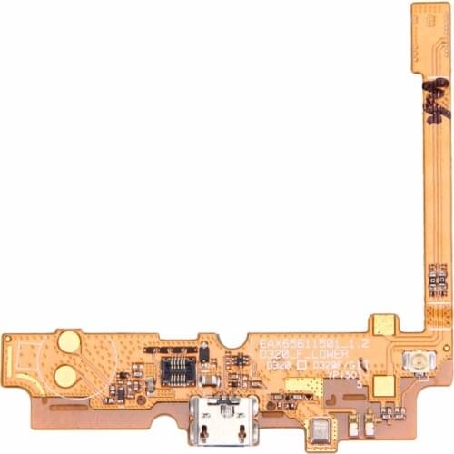 USB Charging Connector Port Flex Cable & Microphone Flex Cable Replacement for LG Optimus L70 / D321 / D325 / MS323