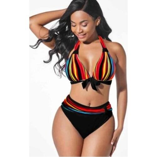 YIN BU Striped Swimwear