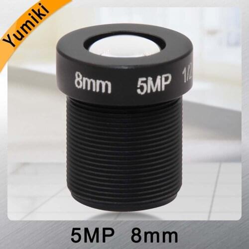 Yumiki 5.0Megpixel M12 MTV 8mm 5MP HD CCTV Camera Lens IR HD Security Camera Lens Fixed Iris