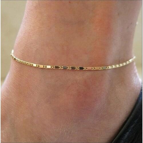 New Jewelry Fashion Street Style Simple Thin Chain Anklet Bracelets for Women Jewelry
