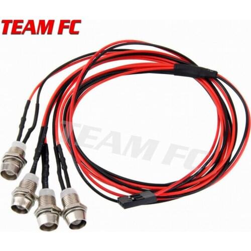 1pcs 2/4 Lights 70cm Lenght RC LED Night Headlamps Headlights 3/5mm LED Light for Model Drift Crawler Car For RC Car NSV775