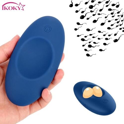 12 Modes Scrotum Ball Stretcher Vibrator Egg Testicle Vibrator Delay Ejaculation Sex Toys for Men Men Testis Massage