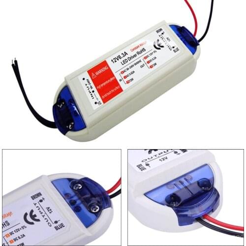 12V 6.3A 72W Constant Voltage Led Driver Power Supply AC90-240VAC 12VDC For Leds