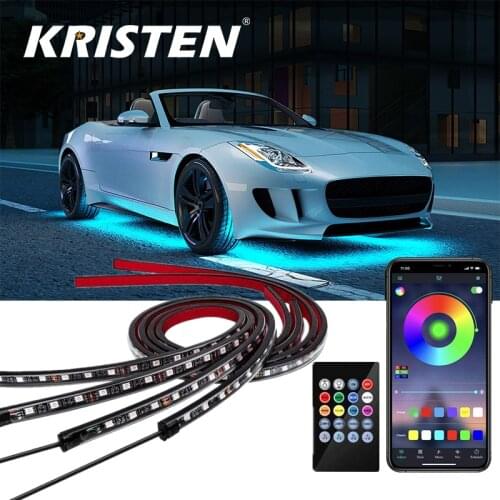 Car Underglow Light Flexible Strip LED Underbody Lights Remote /APP Control Car Led Neon Light RGB Decorative Atmosphere Lamp