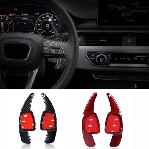 For Audi A4L A5 S3 2017 Q2 Q7 TTS S4 2016-2017 TT2015-2017 Real Carbon Fiber Car Steering Wheel Shift Paddle Shifter Extension