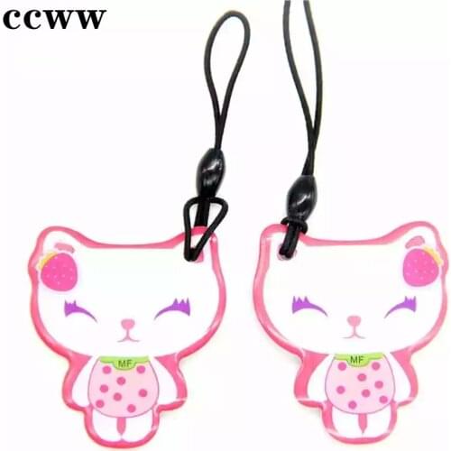 S50 1K 13.56MHz Writable Rewritable UID Waterproof Cartoon Trinket Key Tag Changeable Card Keyfobs Keychain Fast Shipping