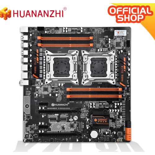 HUANANZHI X79 Dual 8D X79 Motherboard Intel Dual CPU LGA 2011 Xeon E5 DDR3 1333/1600/1866MHz 256GB M.2 NVME SATA3 USB3.0 E-ATX