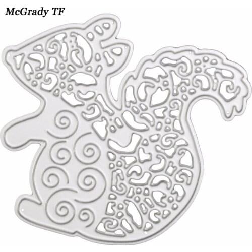 Animal Cute Squirrel Metal Die Cutting Die Stencils For DIY Scrapbooking Photo Album Decorative Embossing Folder Stencil Die Cut