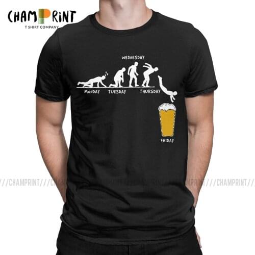 Week Craft Beer T-Shirts Men Vintage Alcohol Drinking Tees Funny Humor Graphic Drunk T Shirt Fathers Day Birthday Gift Clothes