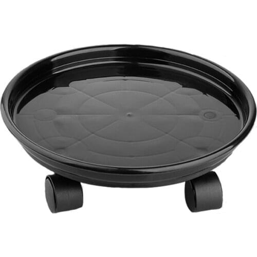 Plant Potted Tray Flower Pot Rack Outdoor Planter Trolley Casters Rolling Tray