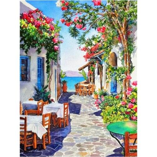 Stone Road in Shuicheng Town Street, Diamond Painting, Square Diamond Full of Diamonds