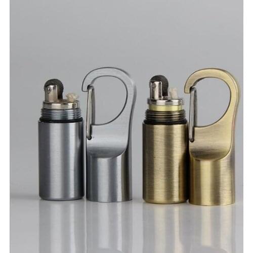 Hanging buckle Mini kerosene lighter fire starter,key chain oil lighter
