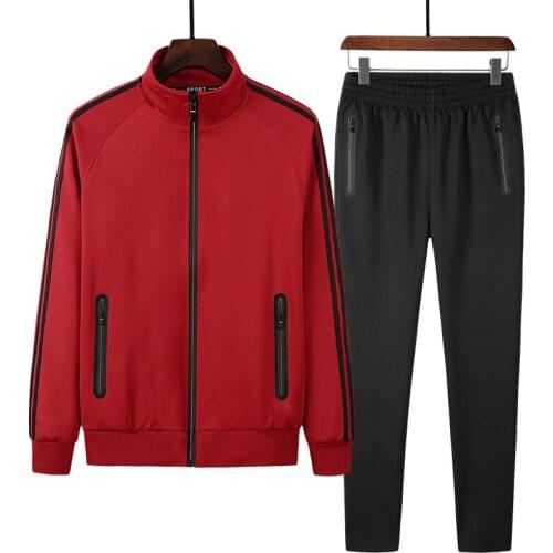Spring Autumn Mens Tracksuits Jacket +Sweatpants Plus Size 8XL 2 Piece Running Sets Men Sweats Suits Male Large Size Sportswear