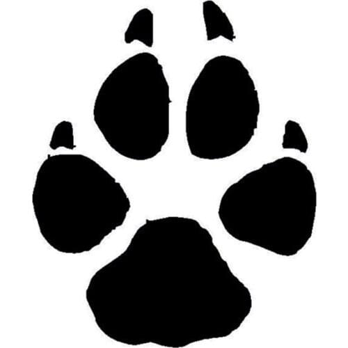 11.5*14.1CM Pet Dog Cat Paw Print Car Cover Scratch Decoration Stickers Lovely Creative Cartoon Decals C6-1099