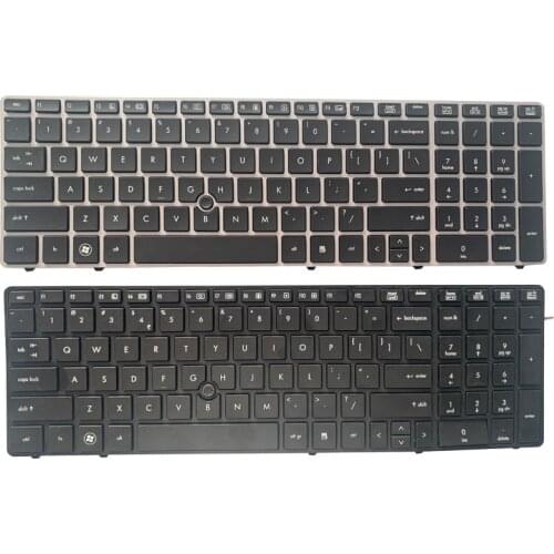 New English Keyboard for HP EliteBook 8560p 8570P 8560B 6560b 6565b 6560P US laptop keyboard with border