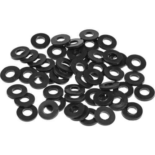 Uxcell Rubber Flat Washers, 6mm Inner Diameter 13mm OD 1.6mm Thick 50pcs