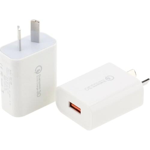 Wall USB Charger QC3.0 Adapter 18W Fast Charging AU Plug Mobile Phone Charger Quick Charge For Xiaomi Samsung 300PCS