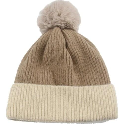 Women Winter Hat Solid Rabbit Fur Plush Women Beanie Soft Flexible White Hairball Outdoor Keep Warm Beanie Hat Gorras Para Mujer