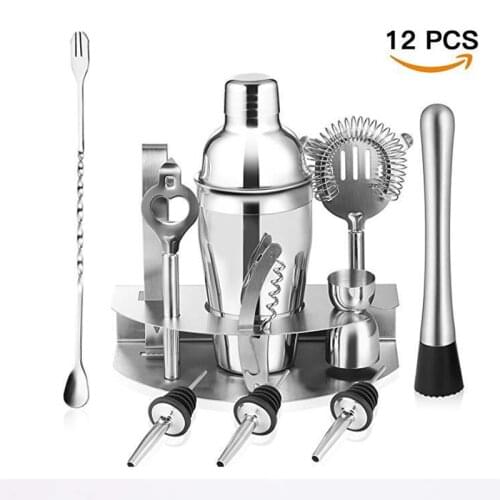 Stainless Steel Cocktail Shaker Mixer Wine Martini Boston Shaker For Bartender Drink Party Bar Tools 350ML/550ML/750ML