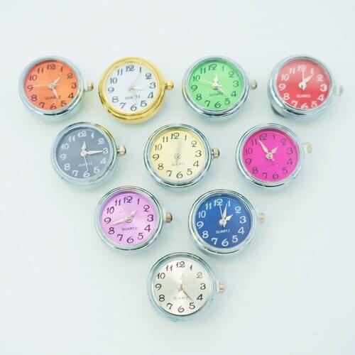 Mixed color 18mm Watch snap buttons fit DIY charm snap bracelet jewelry Quartz Working Pop Charm Zinc NS1001