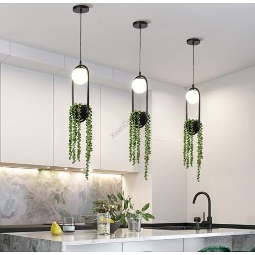 DIY Plant Pendant Lights Skygarden Led Glass Lamp Flower Pot Hanging Lamp Dining Room Restaurant Lighting Fixtures Home Decor