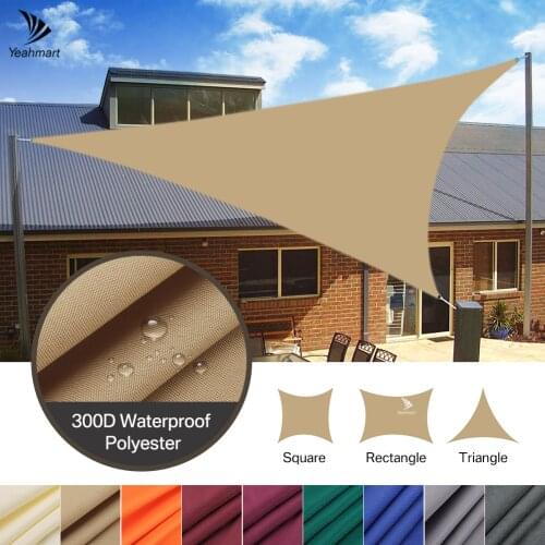 3.6x3.6x3.6/3x3x3M Triangle Sun Shelter Waterproof Sunshade Protection Canopy Shade Sail Awning Camping Shade Cloth Large