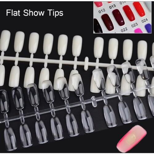 5Sheets/lot 24pcs/pack Natural Flatback Nail Tips for Making Nail Polish Color Card UV Gel Color Book Color Display,iuo98op