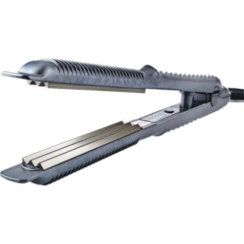 Electric Hair Straightening Curling 2 In 1 Corrugation Hair Straightener Corrugated Flat Iron Ceramic Irons Curler Styling Tool