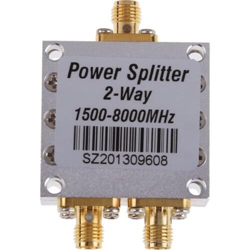 High Frequency 1.5-8Ghz Power Divider 1500~8000Mhz RF 2 Way SMA Power Splitter Combiner SMA Female Connector 8G Signal Splitter