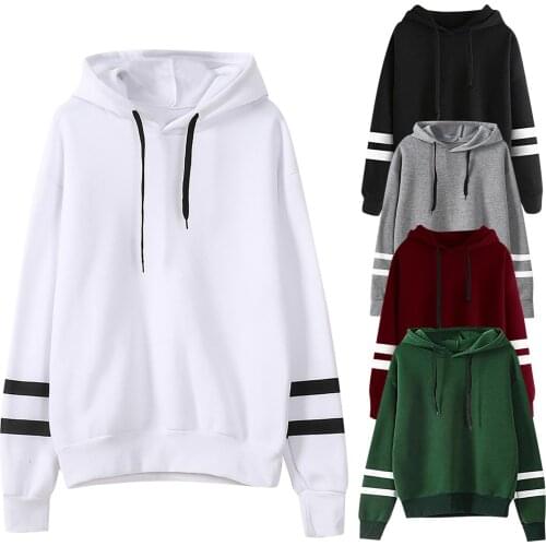 Womens Casual Solid Color Tops Hooded Pocket Long Sleeve Pullover Sweatshirt Autumn Winter Soft Female Girls Blouse With Pocket