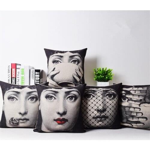 Renaissance Famous Portrait Print Cushion Cover Decorative Sofa Throw Pillow Car Chair Home Decor Pillow Case Almofadas Cojines