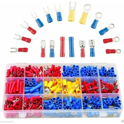 1 box of 300 assorted terminals assortment, which contains various crimping terminal kits and insulated wire connector kits