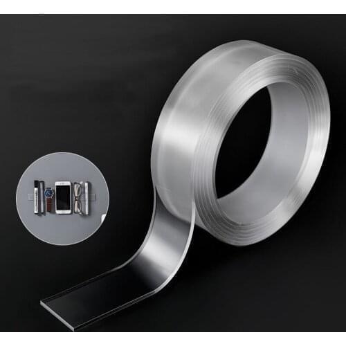 1Pc 5M Nano Tape Double Sided Transparent NoTrace Reusable Waterproof Adhesive Cleanable Tape Home Bathroom Accessories