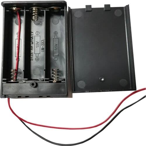 1Pcs/lot Plastic 4.5V 3 AA battery cell holder box case compartment with on/off switch and cover