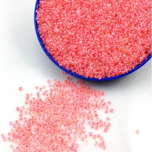 16g 1000pcs 2mm Watermelon Red Clear Round Loose Spacer Beads Cezch Glass Seed Beads Handmade Jewelry Making DIY Garment Bead