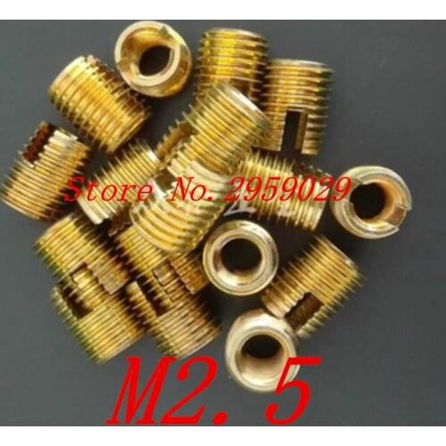 20pcs m2.5 302 Type Self Tapping insert/Self Tapping Screw Bushing steel with zinc