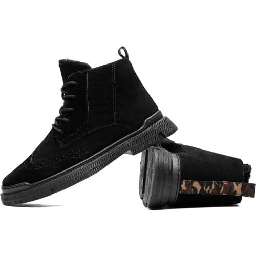 2020 Popular Motorcycl Mens Boots Casual Winter Comfy Lace-up Male Botas New Classic Outdoor Shoes Men Fashion Men Basic Boots