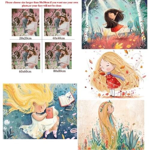 Diy Diamond Painting Custom Figure Painting Blonde Girl Square Diamond Round Diamond Full Diamond Cross Stitc Mosaic Home Decora