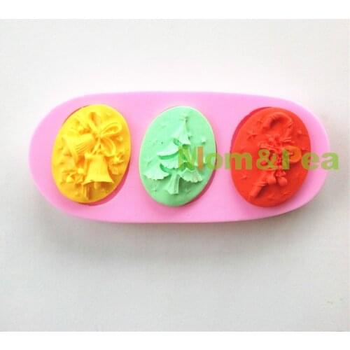 Free Shipping Christmas Tree Shaped Silicone Mold Cake Decoration Fondant Cake 3D Food Grade Silicone Mould 0256