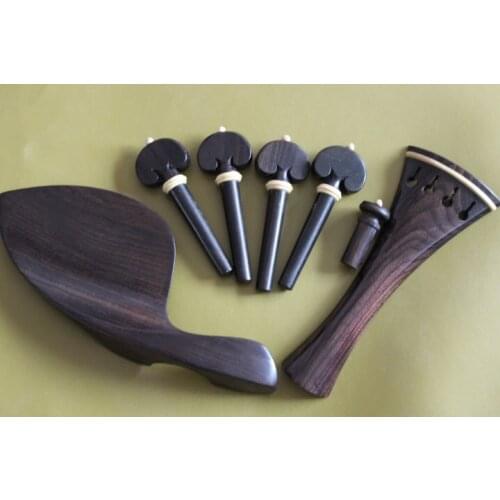 4/4 size violin parts natural ebony wood violin fitting