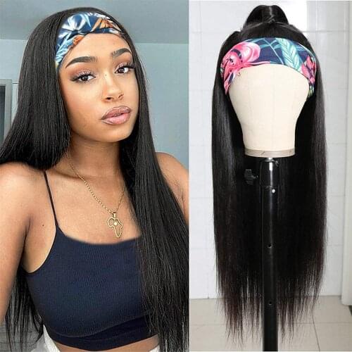 Ombre Blonde Highlight Synthetic Headband Wig Dark Root Honey Blonde Color Straight Synthetic Hair Glueless Wigs For Black Women