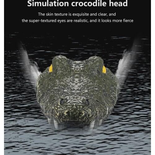2.4G Crocodile Head Remote Control Boat High-speed Speedboat Oversized Waterproof on Spoof Childrens Toy Boat Model Simulation