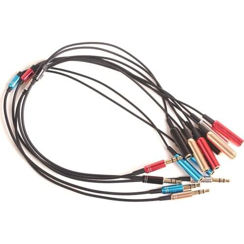 Metal Headphone Splitter Audio Cable 3.5mm Male to 2 Female Jack Splitter Adapter Aux Cables for iPhone Samsung MP3 Player