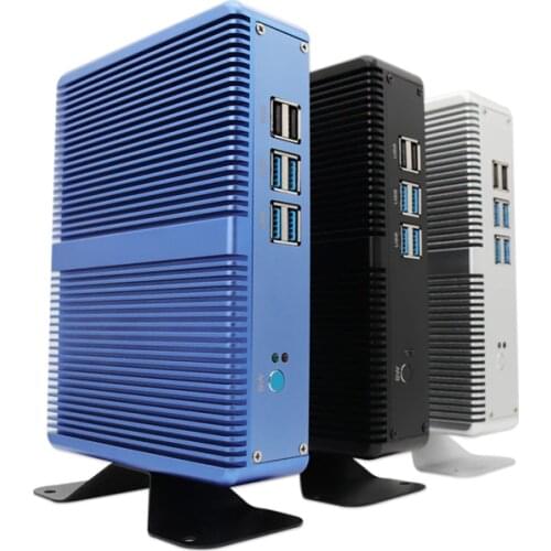 Fanless Mini PC i7 i5 7200U i3 7100U DDR4/DDR3 Win10 Pro Barebone Nuc Computer Win10 Pro Linux HTPC VGA HDMI WiFi Gigabit Lan