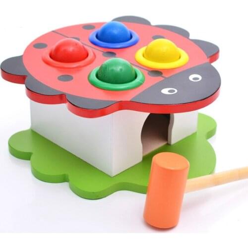 Multi Functional Wooden Childrens Intelligence Tapping And Hitting Toys To Exercise Babys Hand Eye Coordination Ability