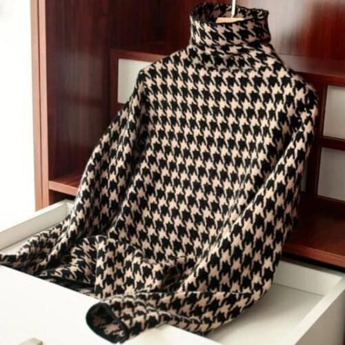 2021 fashion new casual all-match high-neck long-sleeved pullover sweater womens self-cultivation knitted western style