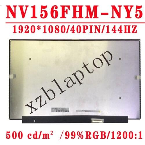 NV156FHM-NY5 15.6'' 1920*1080IPS 40PIN 144HZ Contrast Ratio1200:1 500 cd/m² 99%SRGB FHD LCD Display NV156FHM-NY5 FRU 5D10X18114