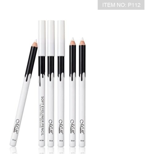 6 Pcs Menow P112 Silkworm Brightening White High Gloss Waterproof Eyeliner Pen Makeup Pencil Cosmetic Gift Hot Selling