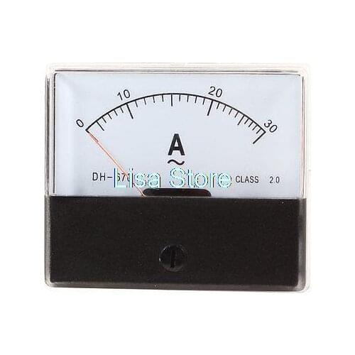 Plastic Class 1.5 Accuracy Analog Panel Meter Amperemeter Ammeter Gauge DC 0-30A