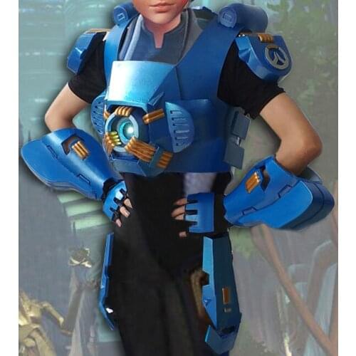 Customize Overwatch Uprising Lena Oxton Tracer Skin Cadet Oxton Cosplay Armor